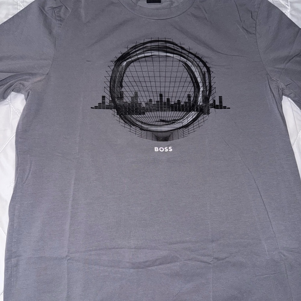 Hugo Boss Gray Graphic Tee